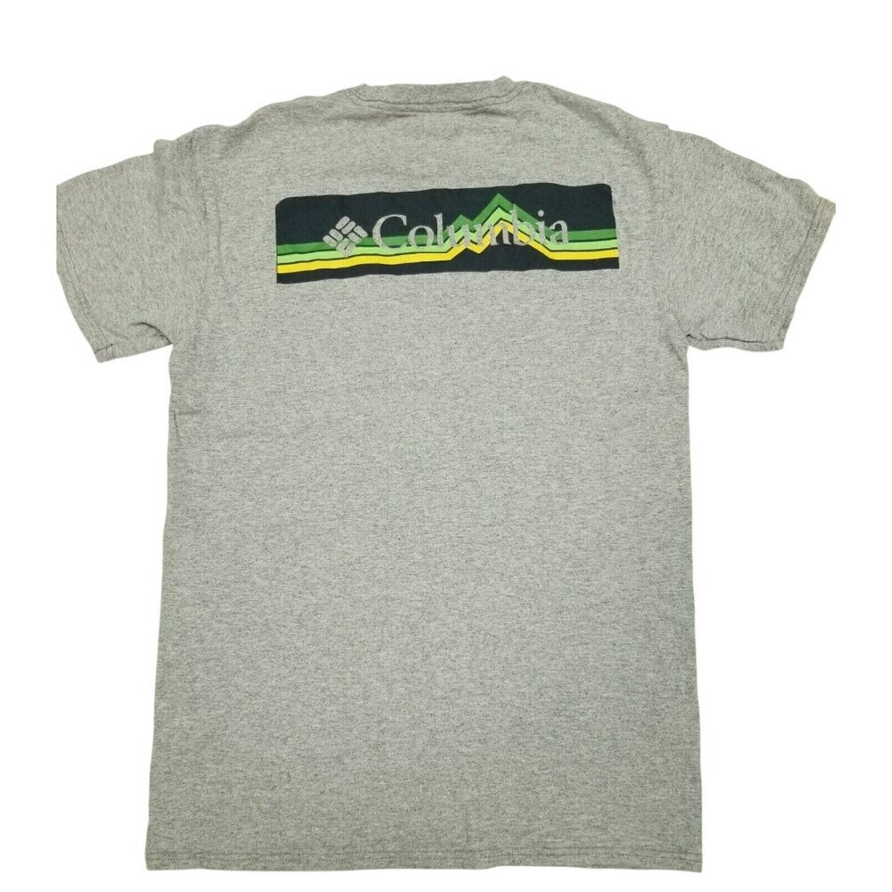 Columbia Mens Gray‎ Graphic Logo T-Shirt